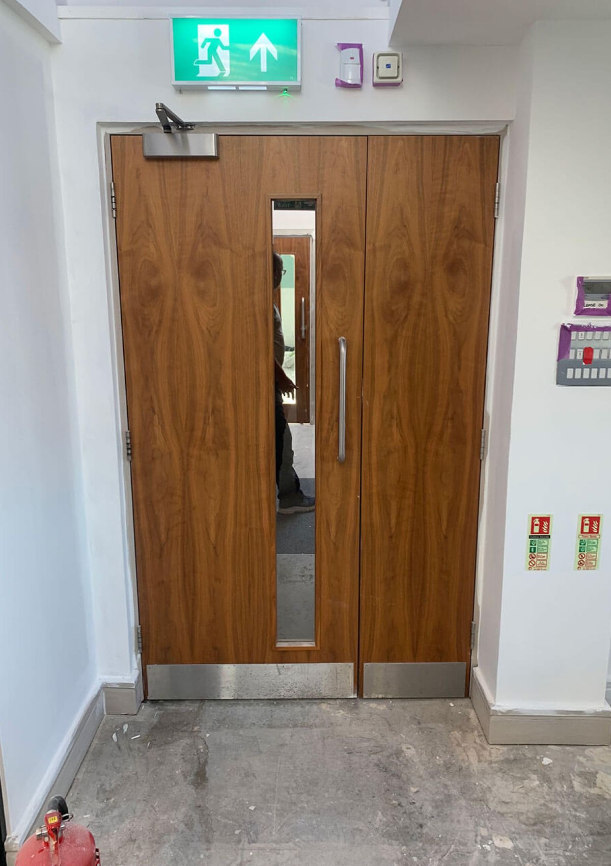 fire door before vinyl wrap