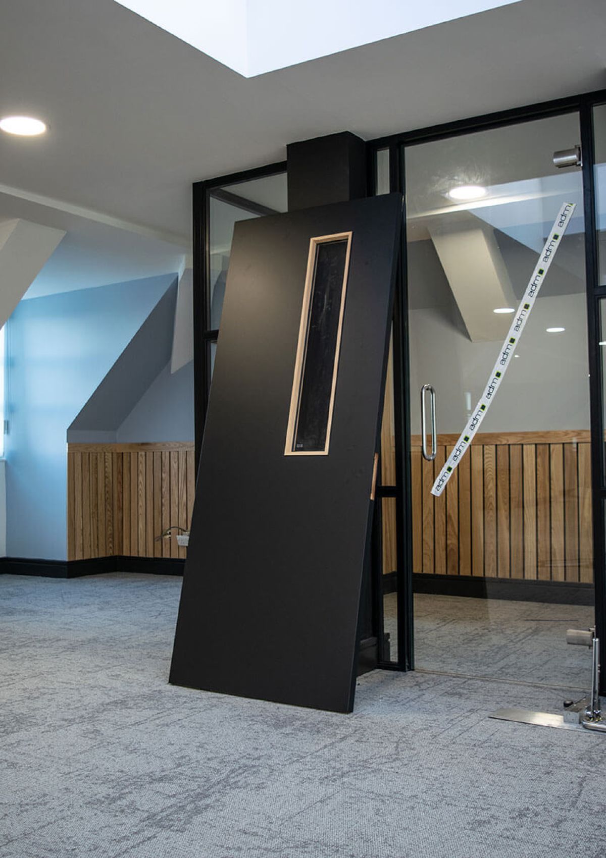 vinyl door wrap black