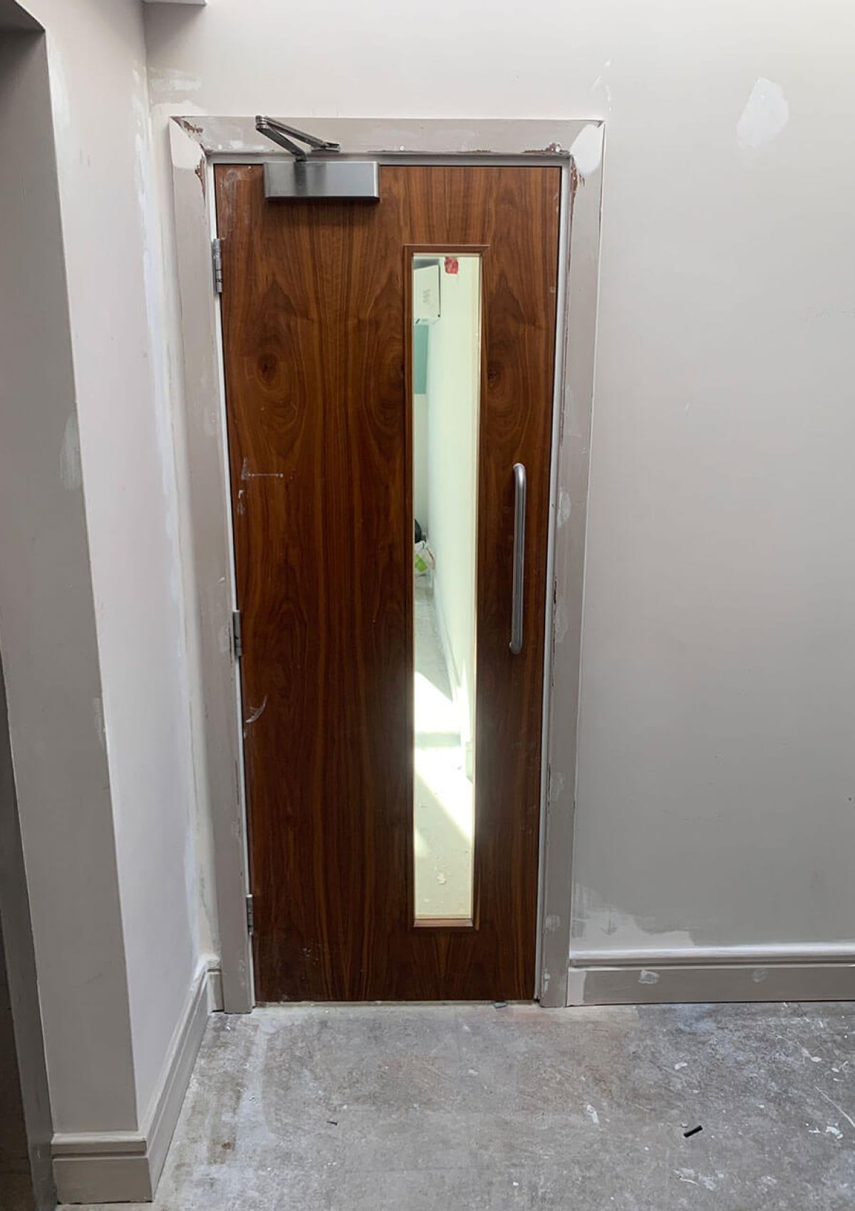 fire door before vinyl wrap