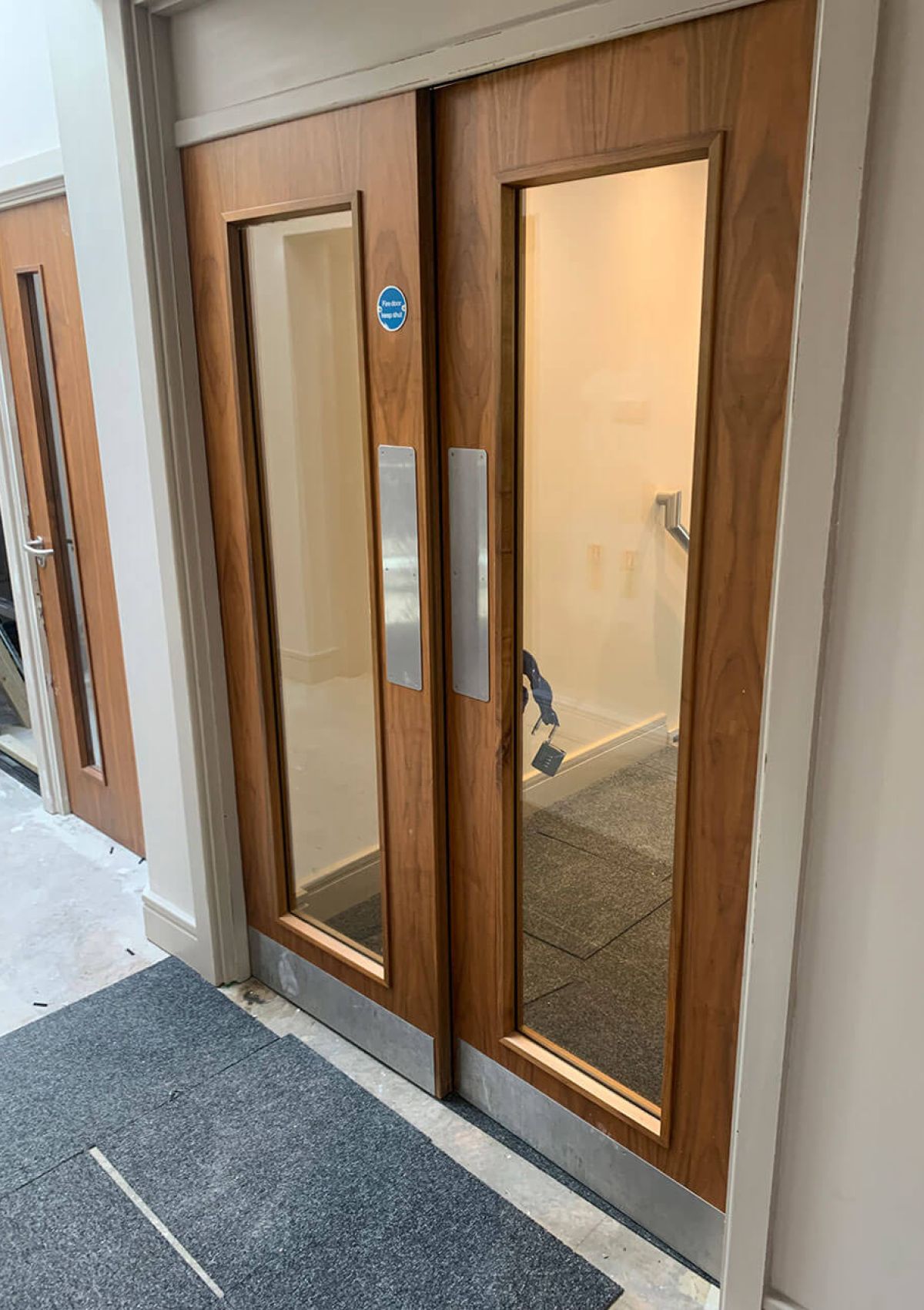 fire door before vinyl wrap